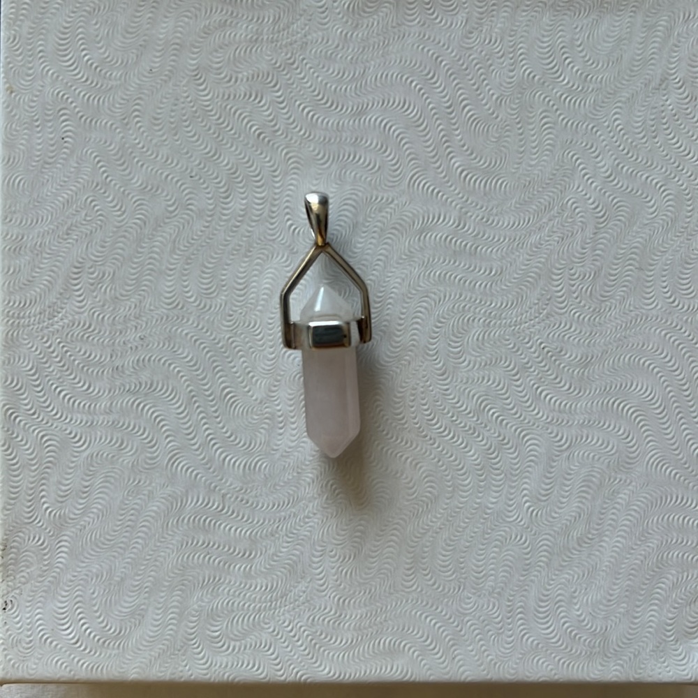 Sterling Silver Rose Quartz Pendant